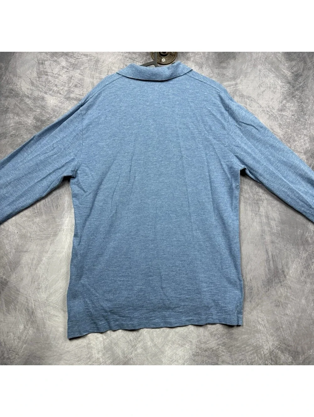 VTG Polo Ralph Lauren Long Sleeve Polo Shirt Mens L Blue